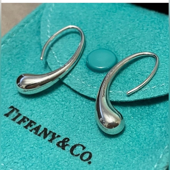 Tiffany & Co. Jewelry - TIFFANY & CO. x Elsa Peretti 925 
Teardrop Earrings w/ pouch, box, ribbon, bag